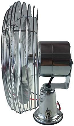 Ventilador de refrigeración para cabina de tractor descongelar cromo 2 velocidades 600 CFM, 12 V