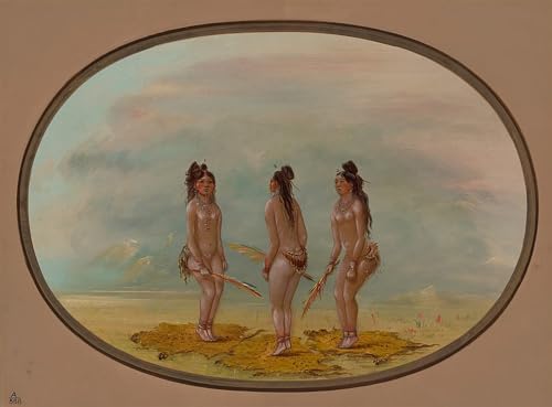 Cuadro en lienzo de George Catlin The Handsome Dance para decoración de pared