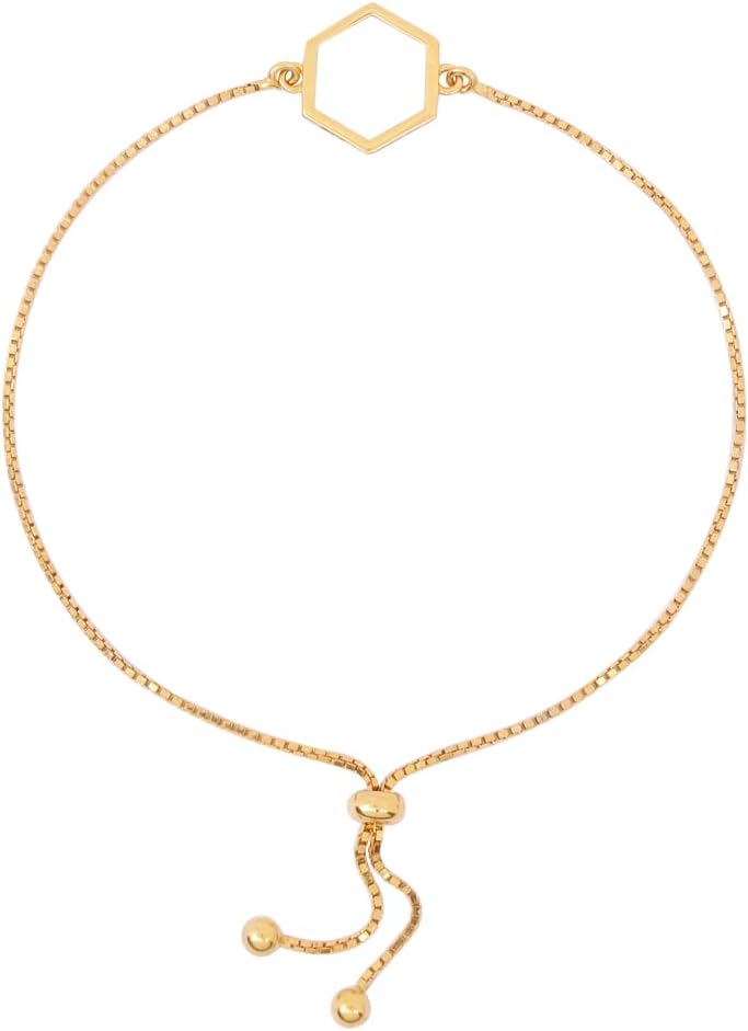 BHIMAJewels 22K Hallmark (916) Purity Yellow Gold Hexagon Design Bracelet