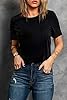 Suncife Womens Summer Casual Crewneck Basic Tshirts Short Sleeve T Shirt Tees Tops (Black,XXL) #1