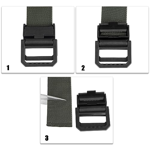 Sportmusies Adjustable Military Style Nylon Elastic Belt for Women & Men, Casual Belt with Double Ring Buckle3
