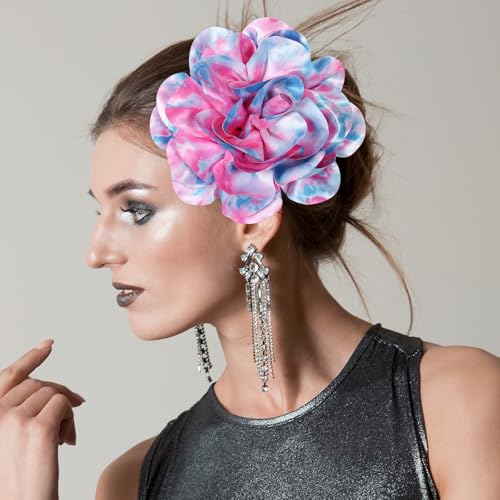 Moño grande para cabello oversize flor 7.8 pulgadas miniatura 1