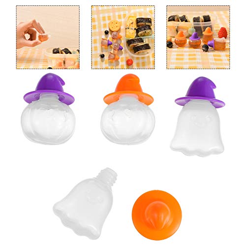 HEMOTON Mini dispensador de condimentos com 4 frascos vazios para espremer condimentos de plástico p