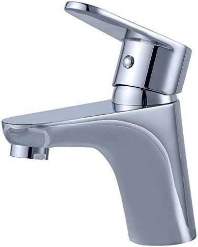 Ballee Modern Bathroom Sink Tap,Single-Handle Monobloc Solid Brass Basin Hot and Cold Mixer Tap Faucet Chrome 7908 ¡­
