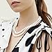 The Pearl Source 6.5-7.0mm AAA Quality Double Strand White Freshwater Cultured Pearl Necklace for Women in 18-19