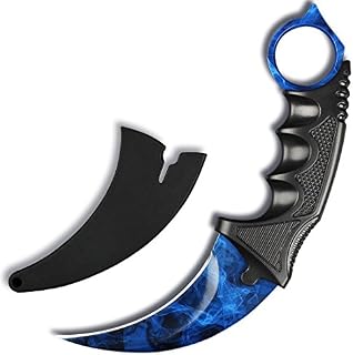 Andux Land Karambit Knife CS GO Game Knife Camping Hunting Tool with Cord