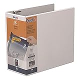 Stride® QuickFit® Angle D-Ring View Binders, 5' Rings, 46% Recycled, White