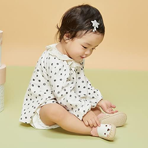 FedMois 4 Pairs Baby boys Girls Non-Skid Indoor Slipper Shoes Socks