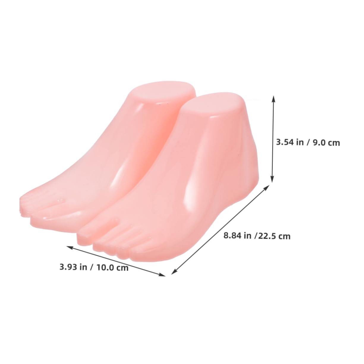 VALICLUD 2Pairs Lightweight Plastic Female Foot Mannequin for Socks and Shoes Display Sock Model Stand for Retail Exhibitions for Shoe Shape Maintenance
