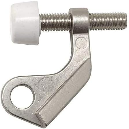 25 Pack - Designers Impressions Satin Nickel Heavy Duty Door Guard Hinge Pin Adjustable Door Stop : 8337