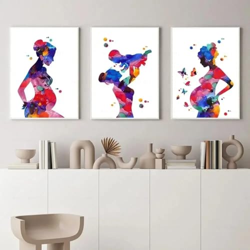 Affiches femme enceinte et maternité, l'art de l'aquarelle pour célébrer la vie