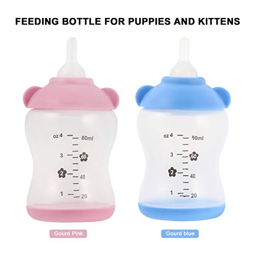 Balacoo 6Pcs Pet Feeding Bottle Kits Small Pet Nurser Bottle Kittens Nursing Feeding Bottle Water Milk Feeder For Newborn Kittens Puppies Rabbits Small Animals Pink #TOP2