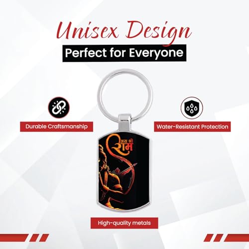 Image of Stylish Metal Keychains with Permanent Glossy Print - Inspirational Quotes & Spiritual Designs - Perfect Key chains for loved ones, Personal Use, Gifts & Return Gifts