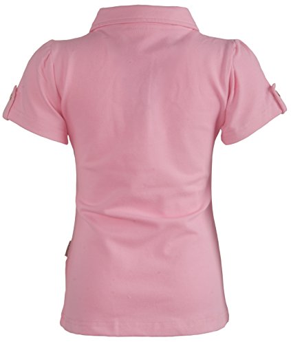 Ipuang Big Girl Short Sleeve Cotton Ruffle Polo Shirt Top 12 Pink #TOP1