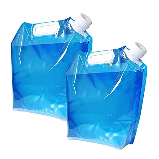 VIVIIHOO Recipiente de Agua Plegable, portátil, Agua Potable, Camping, 10L + 10L, Bolsa de Agua Plegable de Viaje para Camping, Senderismo, Picnic, Barbacoa