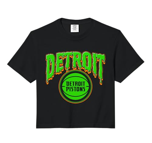 NBA Detroit Pistons Halloween Scary Logo Comfort Colors Crop Top