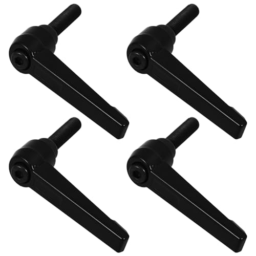 VALICLUD 4pcs Adjustable Alloy Threaded Screw Handles M8×63×32mm Clamping Lever Ratchet Release Lever for Industrial Grinding Machine and Metalworking Equipment