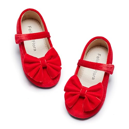 Image of Felix & Flora Toddler Flower Girl Dress Shoes Girl Ballet Flats Party School Shoes Wedding