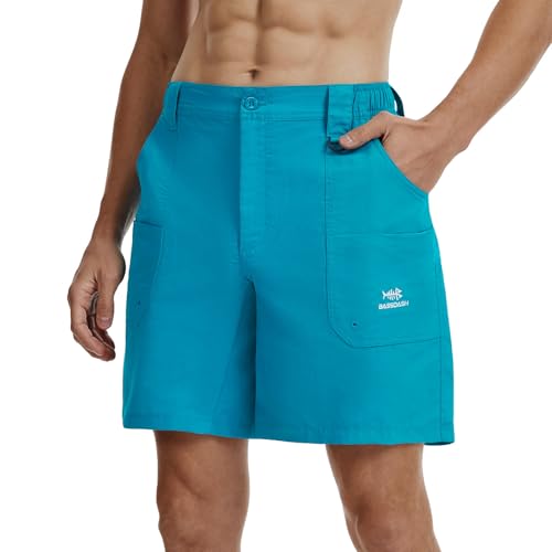 BASSDASH Men's Fishing Shorts UPF 50+ Water Resistant Quick Dry Hiking Cargo Shorts with Multi Pocket 8"