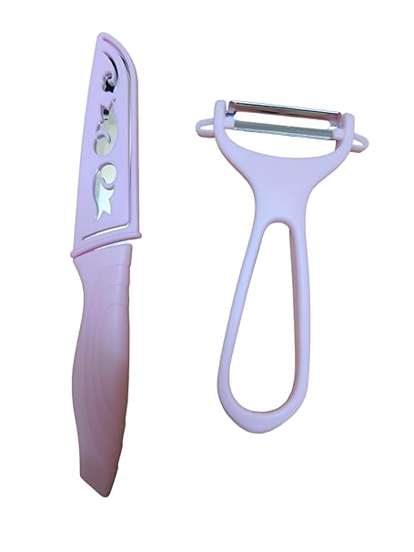 JGG Jain Multipurpose Professional Vegetable Fruit Carrot Peeler with one Kitchen Knife Set (3040-3)