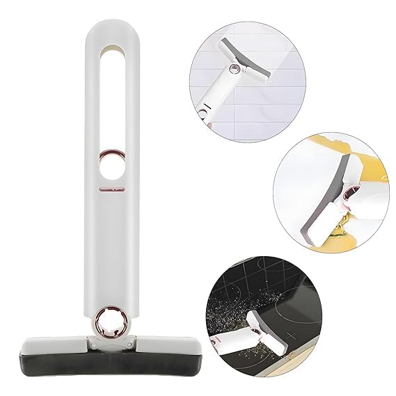 Image of Veloxi Flat Microfiber Magic Mop for Floor Cleaning | Hands-Free Self Squeeze Mop with Stainless-Steel Handle & Washable Microfiber Refill (M Mop)