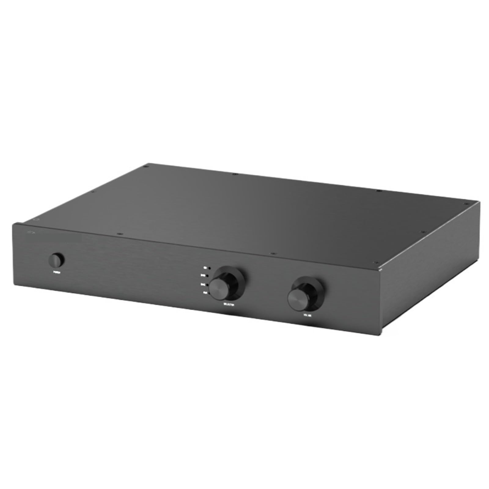 430 * 70 * 360mm All-Aluminum Power Amplifier Case Preamplifier Chassis Vacuum Tube Amplifier Chassis Shell Box(Black 300Deep)