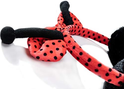 MISS NELLA kids LADYBIRD EAR MUFFS  the perfect winter ear warmers for toddlers. Fluffy ladybird Design Earmuffs. Children's Plush Ear Protectors.