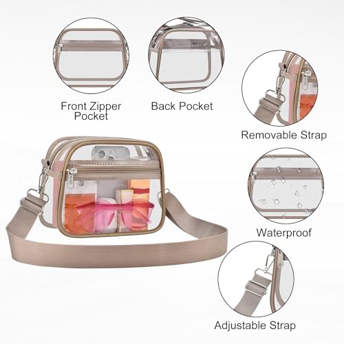 Image of USPECLARE Clear Bag for Stadium Events Clear Sports Fan Handbags Purses