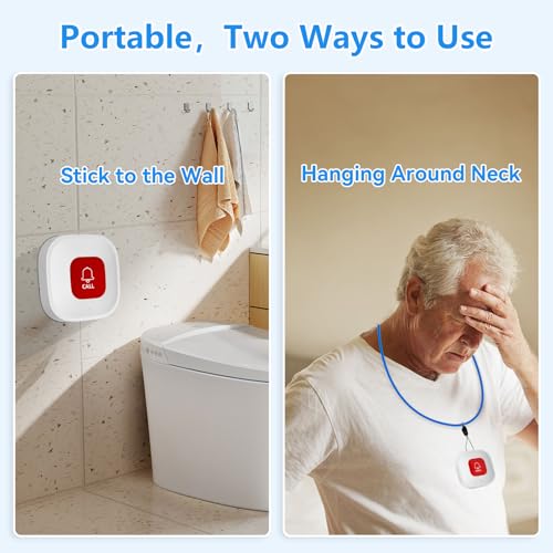 PILSAMAS WiFi Caregiver Call Button for Elderly at Home w App Notification, Elderly Monitoring, Caregiver Pager, Life Alert Systems for Seniors No Monthly Fee, Alert Button for Seniors at Home - Image 5