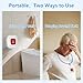 PILSAMAS 2 Pack WiFi Caregiver Call Button for Elderly at Home w App Notification, Elderly Monitoring, Caregiver Pager, Life Alert Systems for Seniors No Monthly Fee, Alert Button for Seniors at Home