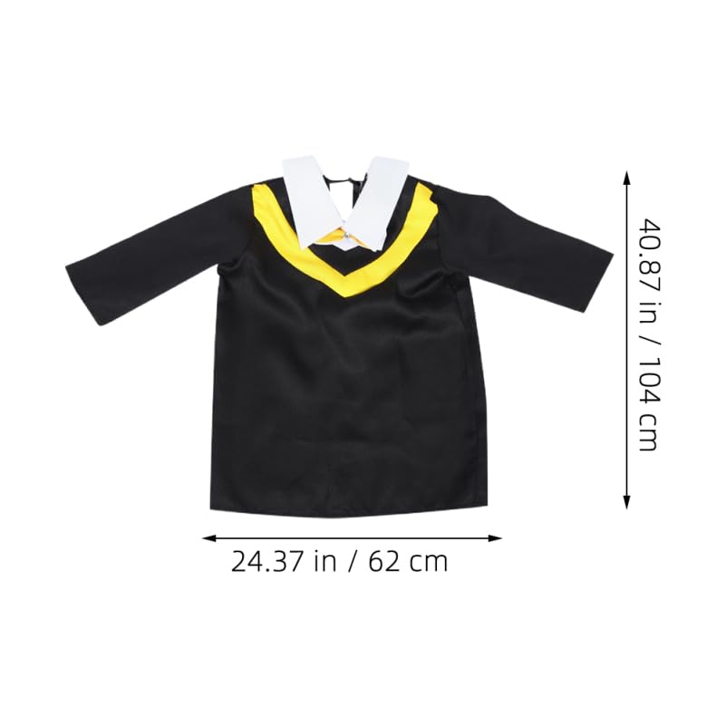 Gorra y vestido de graduación para niños disfraz preescolar con birrete de borla ajustable 2