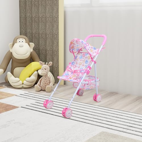 Cochecito de bebé para cuidar muñecas como papás con carrito realista Gatuida 6