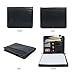 Leather Portfolio for Men, Portfolio Organizer with Zipper for Men Women, Leather Padfolio Business Resume Legal Pad Portfolio Notebook Binder for A4/Pad, Leather Folio Leather Folder (Black)