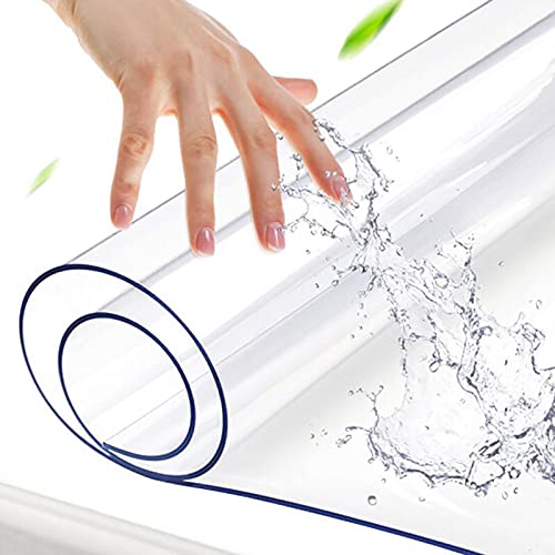 Nappe Transparente 3mm pour Table à Manger Contre les Taches et Rayures de Bureau