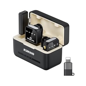 Wireless Lavalier Microphone for iPhone iPad Android With Charging Case 80h Battery Life, Noise Cancellation, 164ft Range Plug-Play Clip On Lapel Mic for Youtube, Video Recording, Vlog, Live Streaming