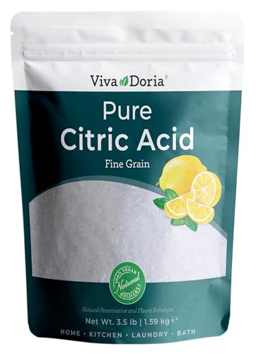 Image of Viva Doria 100% Pure Citric Acid, Food Grade, Fine Grain, 3.5 Pounds (56 Ounces)