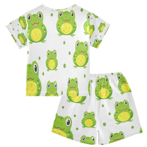 senya Short Sleeve Pajamas Sets Summer Cotton Sleepwear Purple Yellow Green Zebra, 5T2