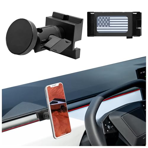 WXRYLYN 2ways 2024 Cybertruck Metal Phone Mount for 2024 Tesla Cybertruck Accessorie Magnetic & Telescopic Phone Holder Cybertruck Cell Phone Mount Cybertruck Dash Insert