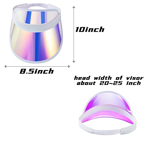 Sun Visor Hat Women Men Clear Colorful Bingo Party Cap Outdoor Sports Tennis Golf Beach Colored Visors Uv Protection Sunhat Adjustable Reflective Retro Plastic Hats Leisure Cap（Pink） #TOP4