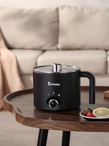 1.8 L electric hotplate, Dual Power Mini Portable Multi-Functional Lazy Pot for Pasta, Noodles, Eggs, Soups, Non-Stick with Anti-Boiling Function for Dorms and Offices