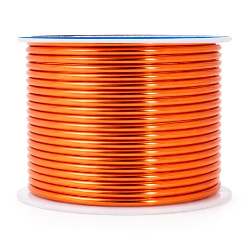 Image of Mandala Crafts 12 Gauge Burnt Orange Anodized Aluminum Craft Wire, 60 FT | Colored, Flexible, Bendable, for Bonsai, Armature, Sculpting, Wire Wrapping, Jewelry Making, Weather & Tarnish Resistant