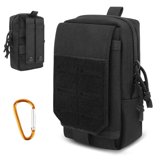 Téléphone Poche Molle Sac Banane, Pochette Ceinture Homme Tactique, Sacoche Ceinture Portefeuille Pochette EDC, Organisateur de Gadgets pour Sport Randonnée Camping Voyage Cyclisme Pêche Ferreux