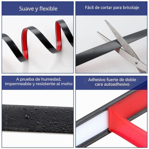 Molduras de pared autoadhesivas para ocultar juntas de azulejos 4