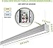 hykolity LED Architectural Suspended Linear Channel Light Linkable, 4FT 40W 3000K/4000K/5000K CCT Selectable, Dimmable Office Lighting Fixture for Commercial Places, 4600lm, ETL Listed, 4Pack