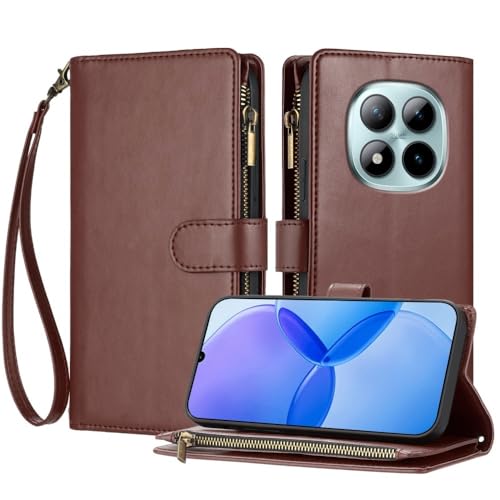 Étui Xiaomi Redmi Note 13 5G marron en cuir premium élégant