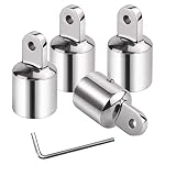Yanyu 4 Pack 1 inch Bimini Top Eye Cap End Fitting Stainless Steel 316 Boat Hardware Bimini Top Cano
