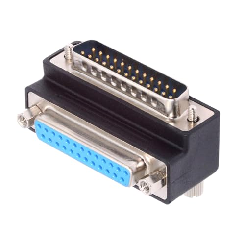 Adaptador Ángulo 90° DB25 Pin Macho a Hembra miniatura 1