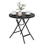 Klapptisch: Dieser klappbare Tisch kann bei Nichtgebrauch schnell zusammengeklappt werden. Zusammengeklappt ist er nur 66 x 46 x 6 cm groß, was für die Lagerung und den Transport praktisch ist und Platz spart