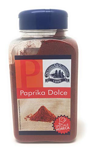Paprika Dolce Macinata - 400 g - Spezia Ottenuta da Peperoni Dolci - Sapore Fruttato, Dolce e non Piccante - Indicata per Salse, Burro aromatizzato, Formaggio Duri, Zucchini e Pasta