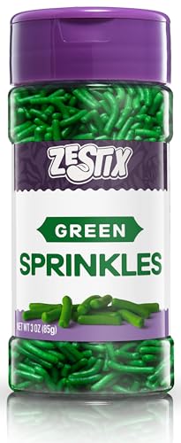 Green Sprinkles – 3 oz Bottle Green Jimmies for...